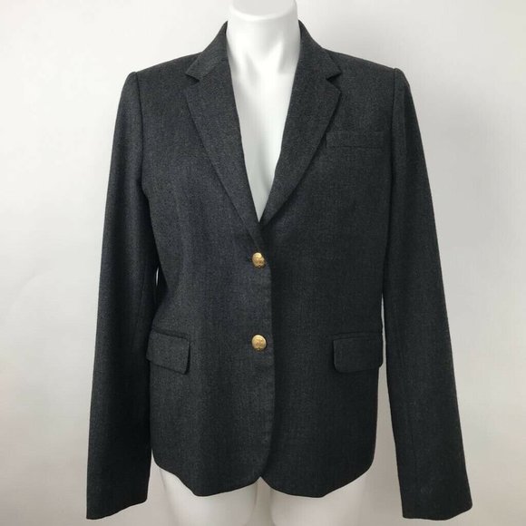 J.CREW Jackets & Blazers - J.CREW Original Schoolboy Blazer Gray Pockets Sz L